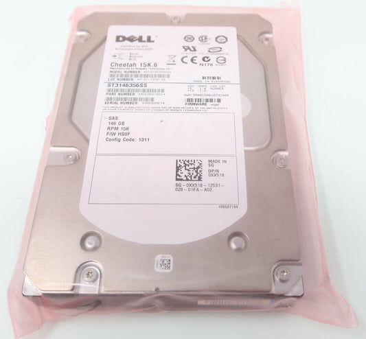 XX518 ST3146356SS Dell 146GB 15K RPM 3Gb/s 3.5 SAS Hard Drive
