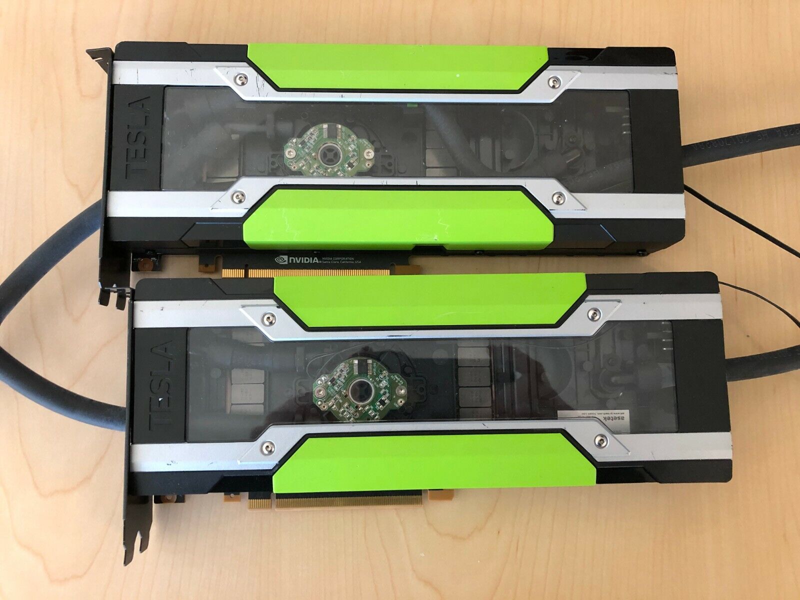 Dual NVIDIA 699-2H400-0201-520 Tesla P100 16GB GPU Accelerator Card Water Cooled