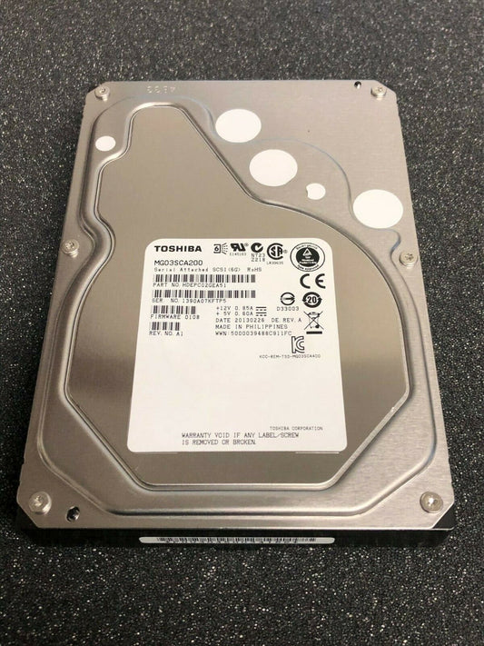 Toshiba 2TB 3.5" SAS 6Gb/s 7.2k 64MB Server HDD MG03SCA200