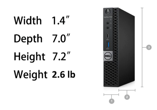 Dell OptiPlex 7060 Micro i5-8500 8th gen 32GB DDR4 1TB NVME PC WIN 11 pro WIFI