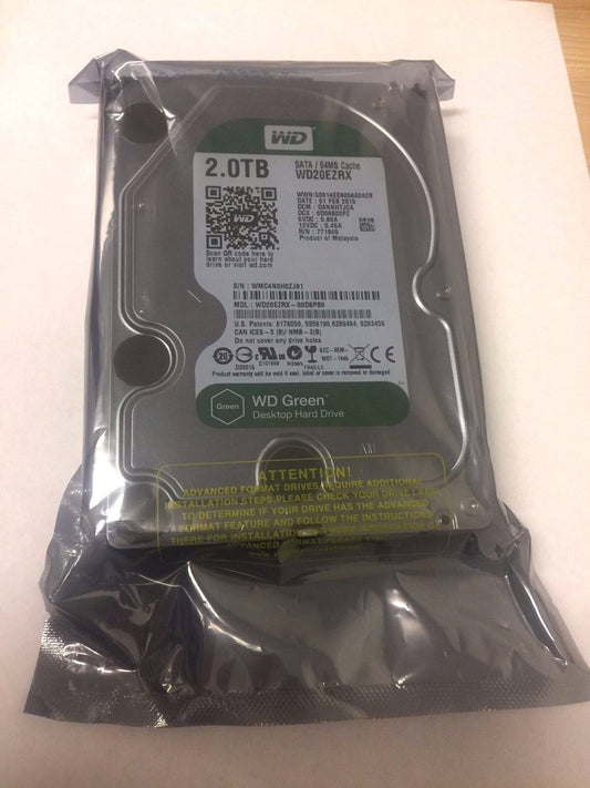 Western Digital WD Green WD20EZRX 2TB 3.5" 6.0Gb/s SATA Internal Hard Drive