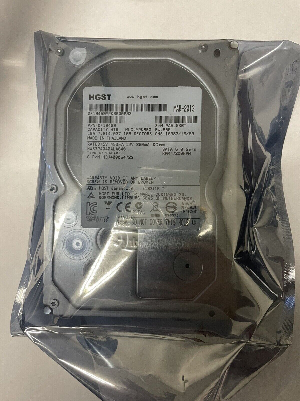 HUS724040ALA640 HGST Hitachi 4TB 7.2K SATA 3.5'' Hard Drive 0F19459 DVR PC DESKT