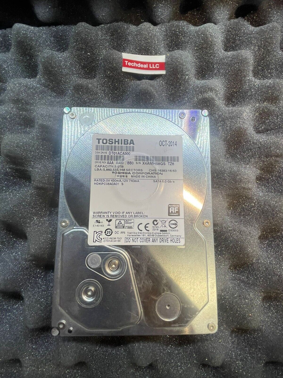 Toshiba 3TB Internal 7200RPM 3.5"  DT01ACA300 HDD (Toshiba HDKPC08 Hard Drive