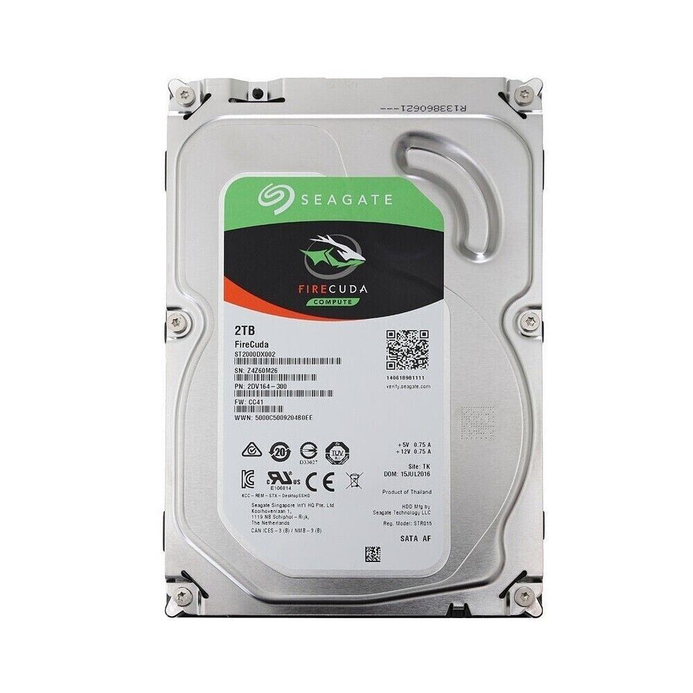 Seagate FireCuda 2TB Internal 3.5" SATA ST2000DX002 SSHD Hybrid Drive SSD