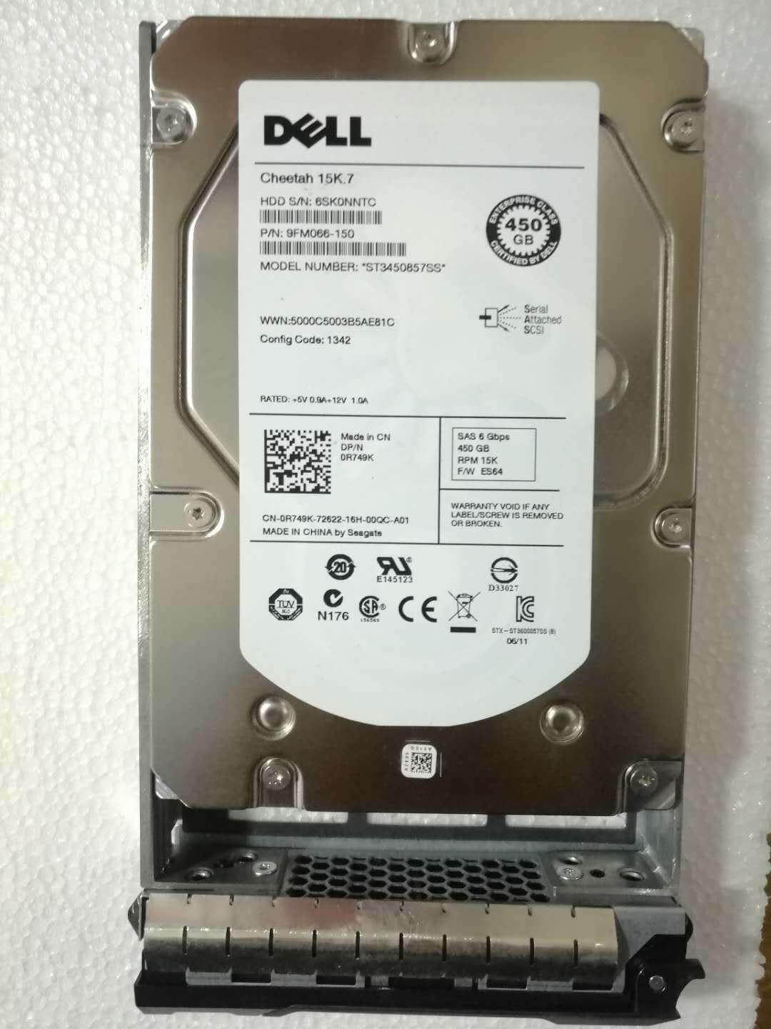 Dell Seagate 450GB 15K RPM SAS 3.5" Hard Drive ST3450857SS R749K server HDD