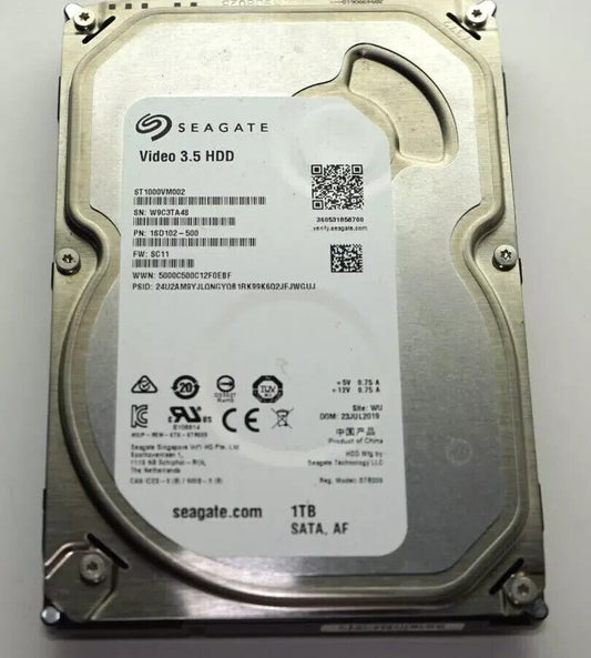 Seagate Video 3.5 Hard Drive ST1000VM002, 1000GB/1TB, SATA 6Gb/s NCQ Hard Drive
