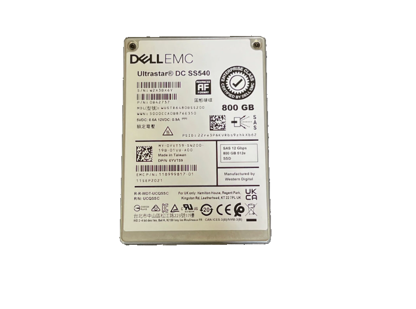 OYVT59 Dell 800GB SAS 12Gbps Mixed Use 2.5'' SSD  WUSTR6480ASS200