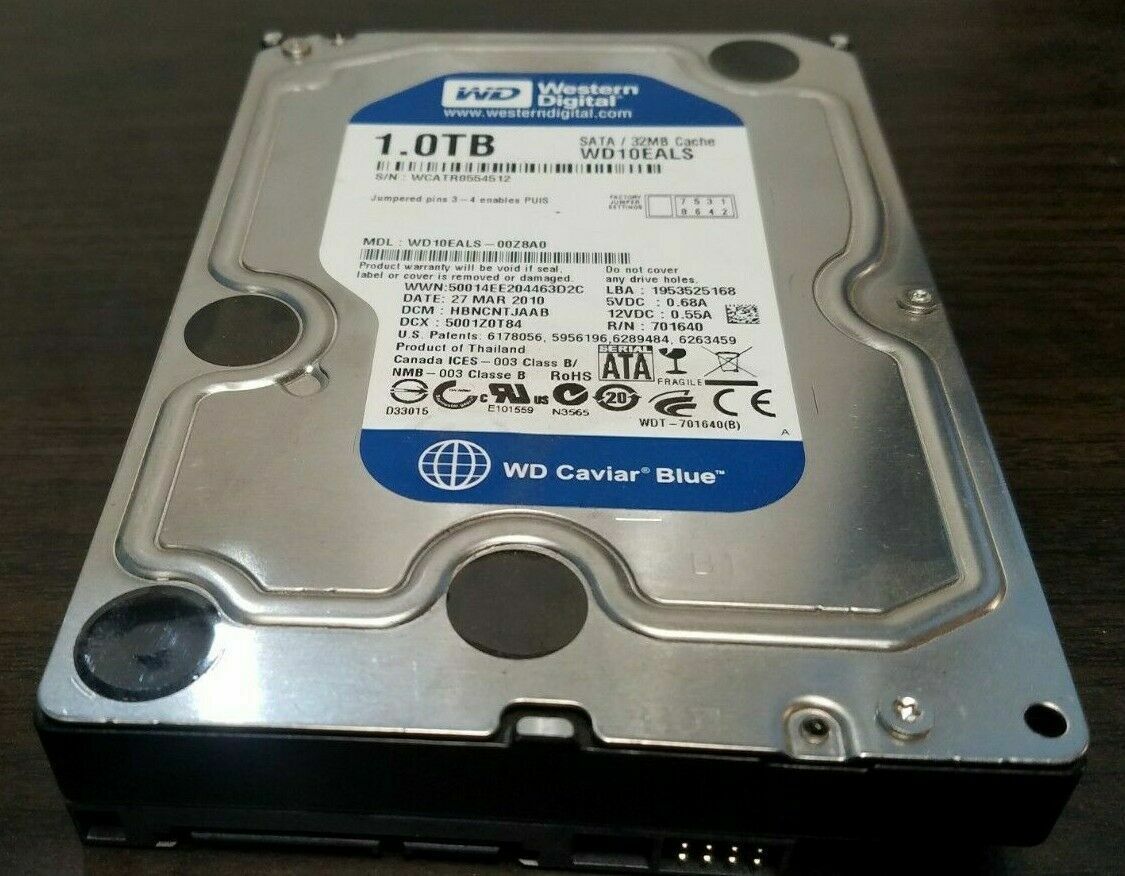 WESTERN DIGITAL blue  WD WD10EALS-00Z8A0 1TB SATA HARD DRIVE DCM:HBNCNTJAAB 
