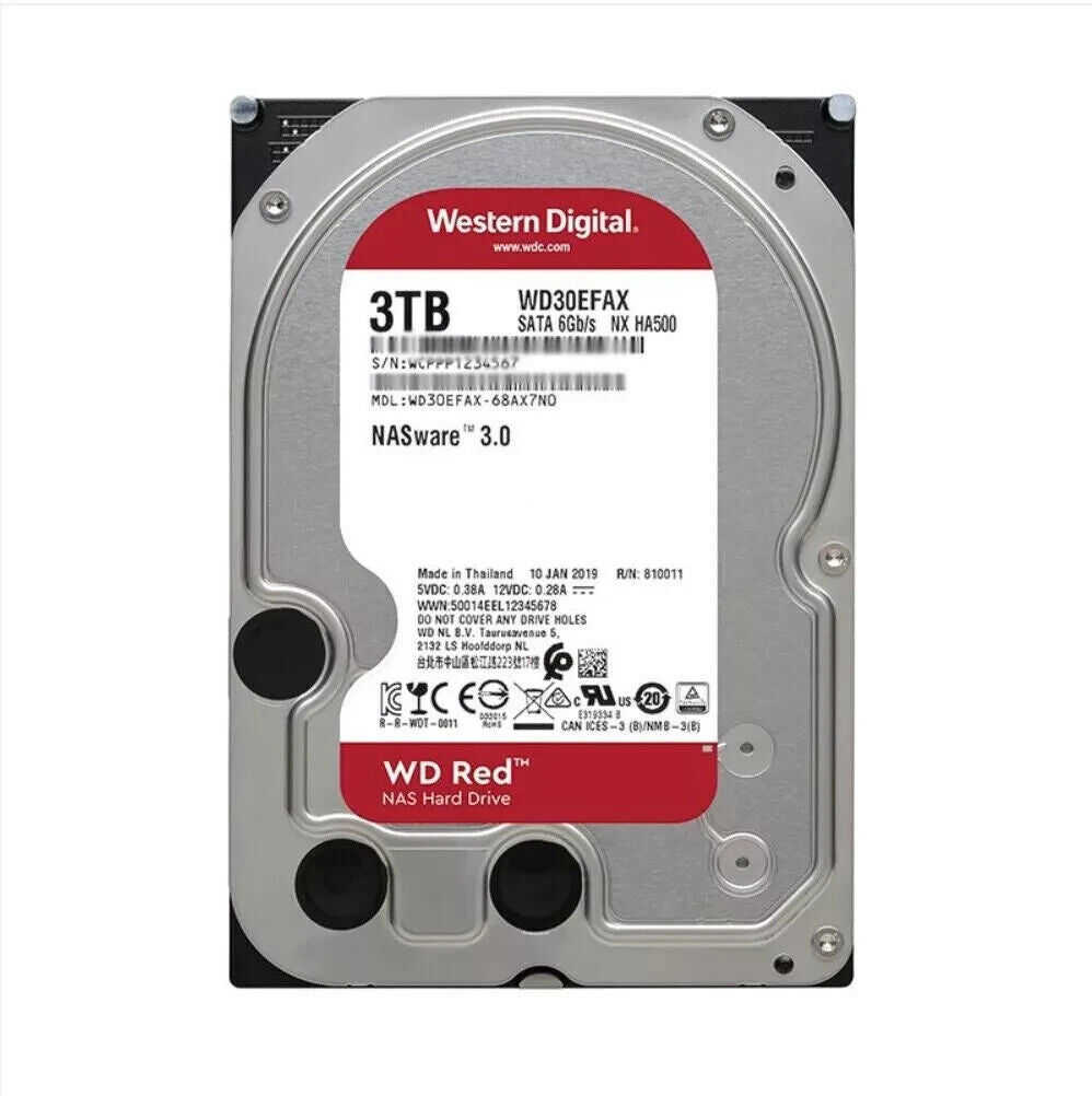 Western Digital Red (5400RPM, 3.5", SATA III, 256MB Cache) 3TB WD30EFAX