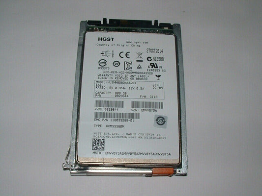 EMC HGST 800GB SAS 12Gbps 2.5 Internal SSD HUSMM8080ASS201 118033288 005050674