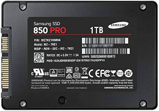 1TB Samsung 850 Pro Series 2.5" SATA 3 SSD MZ-7KE1T0BW HDD hard drive MZ-7KE1T0