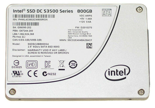 Intel 800GB SSD DC S3500 6Gb/s 2.5"  SATA SSD SSDSC2BB800G4 Solid State Drive