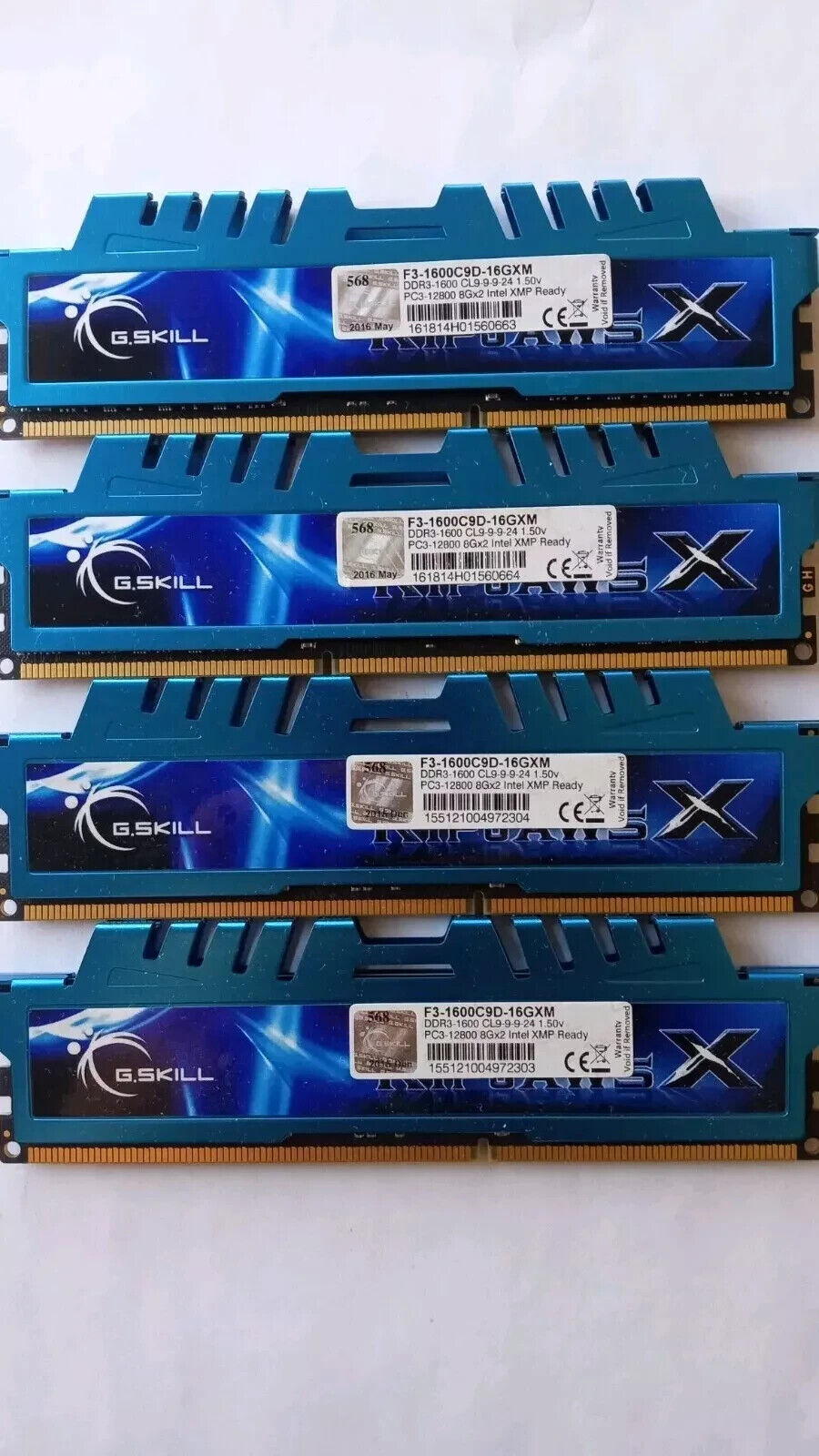 G.Skill Ripjaws X 32GB (4x8GB) DDR3-1600 (F3-1600C9D-16GXM) Desktop Memory RAM