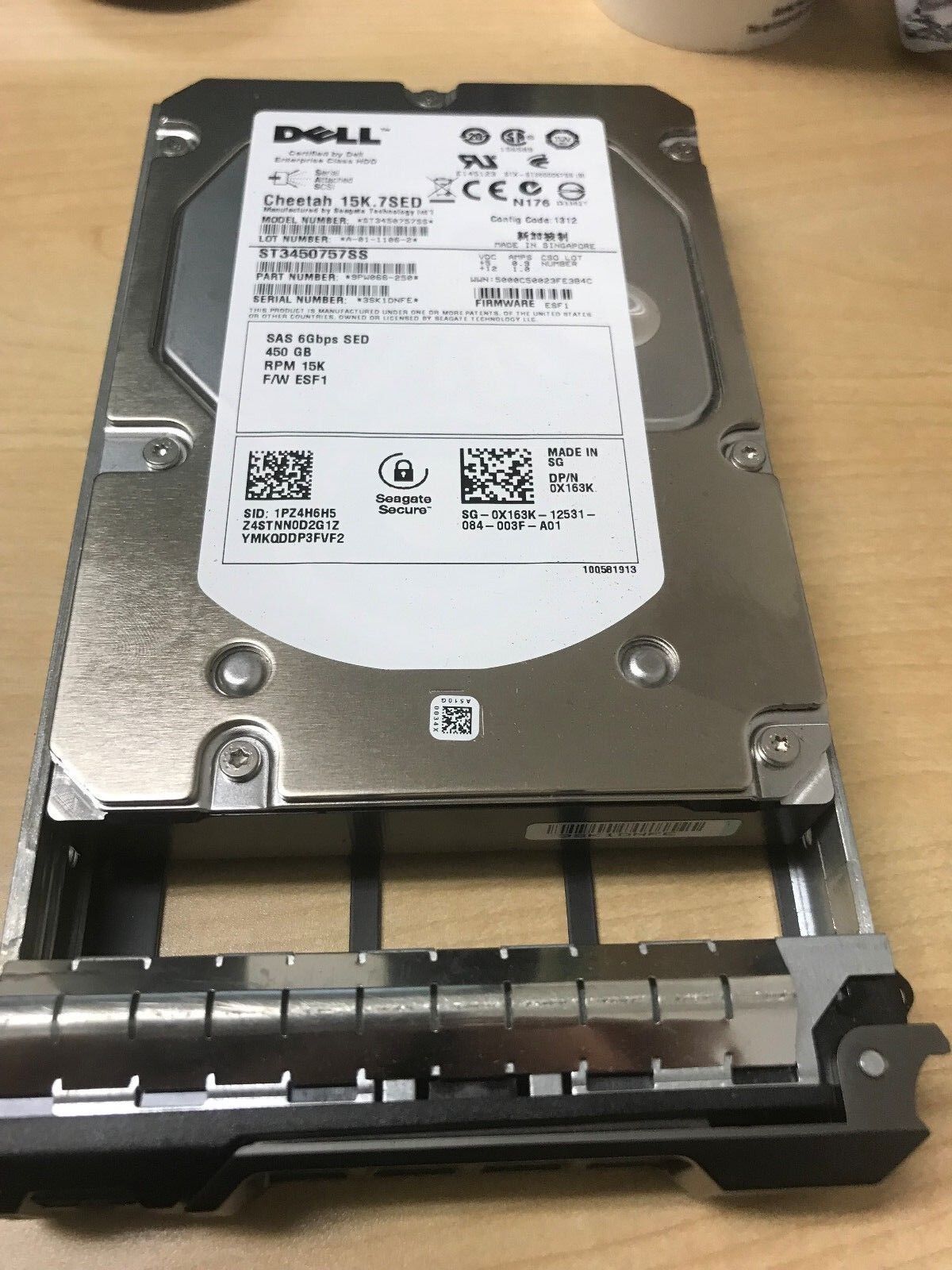 X163K 0X163K ST3450757SS DELL 450GB 15K LFF 3.5'' SAS HDD HARD DRIVE