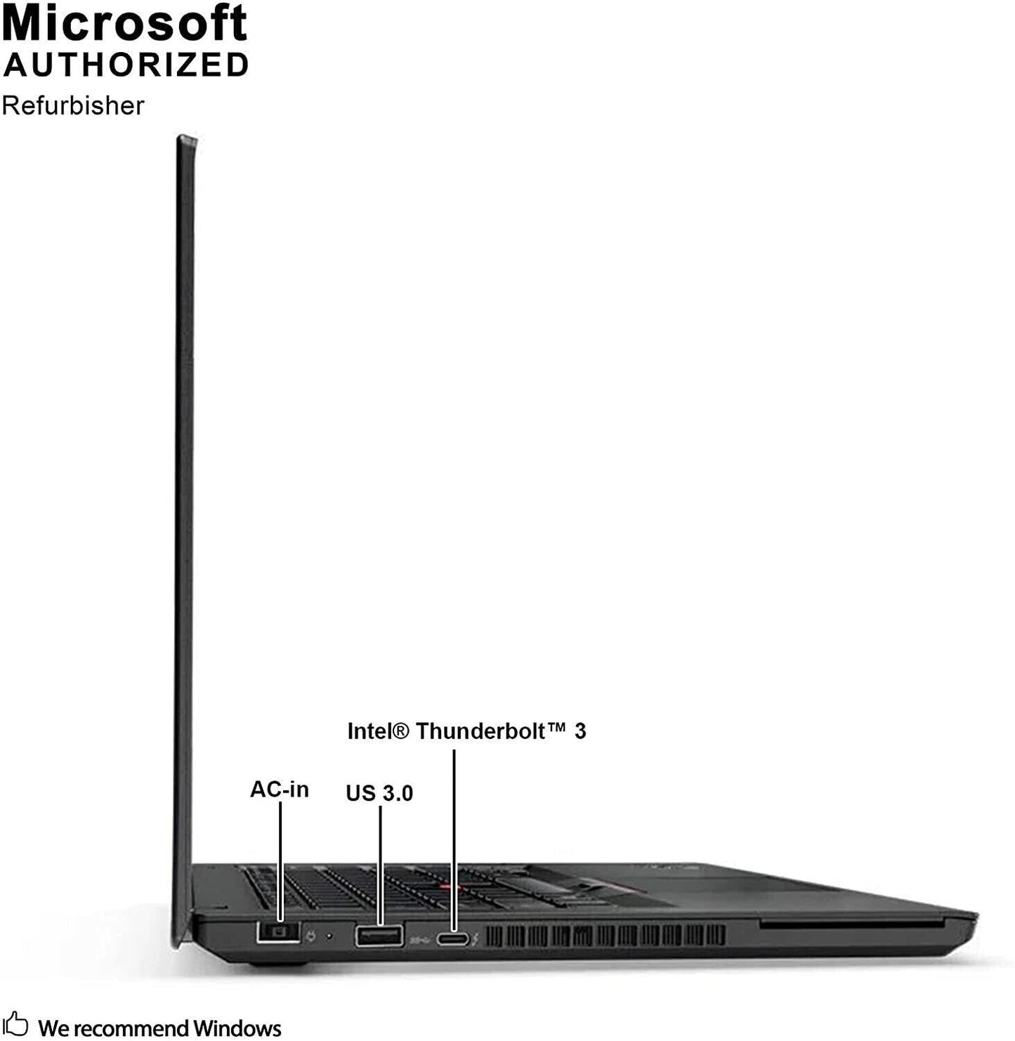 Lenovo ThinkPad T470 14' LCD i5 Laptop 16GB RAM 256GB SSD Win 10 pro Cam Wifi