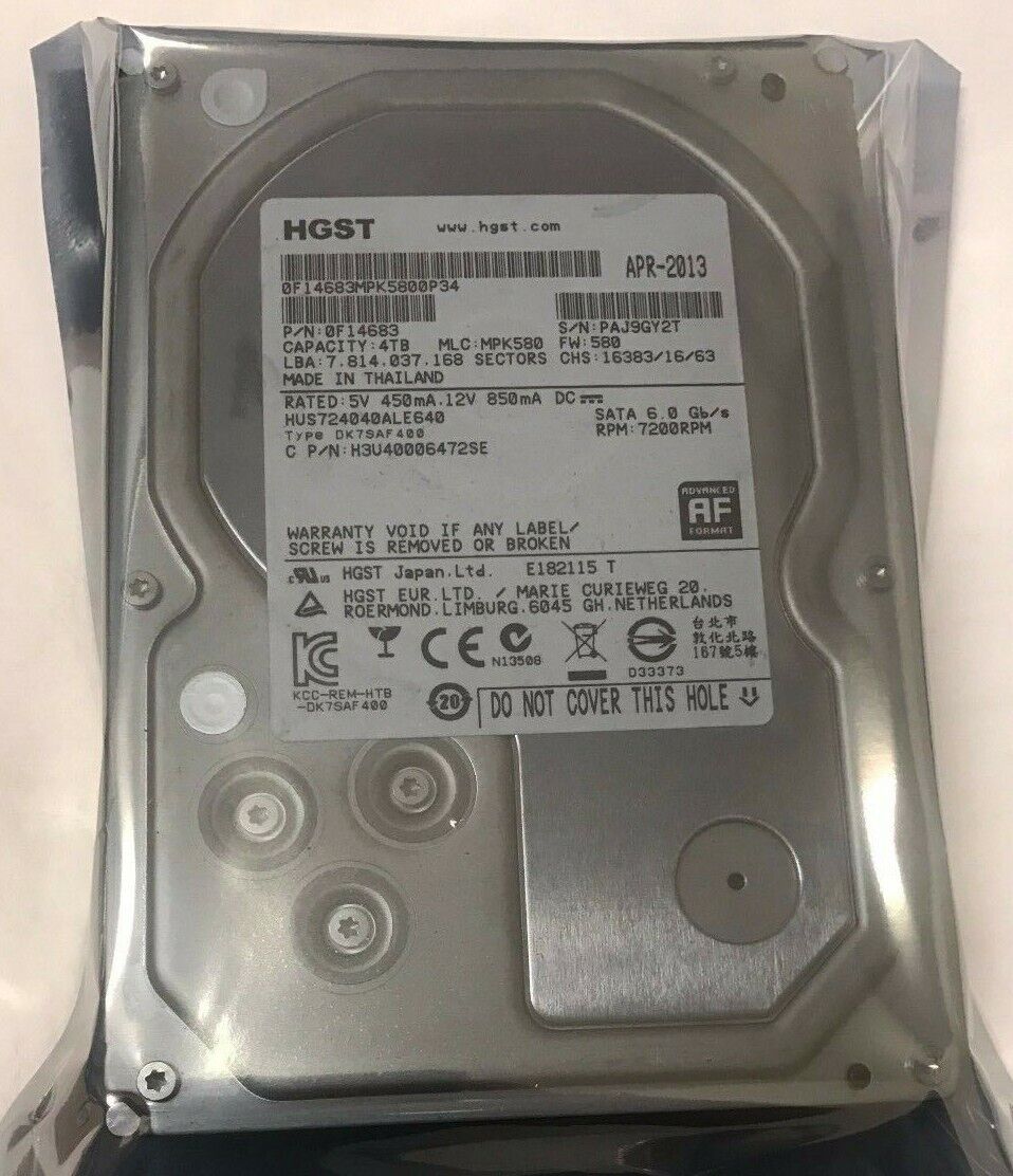 Hitachi HUS724040ALE640 Ultrastar 7K4000 4TB 3.5 7200RPM 0f14683 SATA hard drive