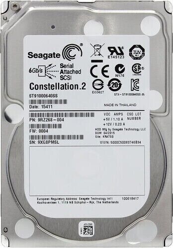 Seagate Constellation.2 ST91000640SS 1TB 7200 RPM 64MB Cache SAS 6Gb/s 2.5" 0004