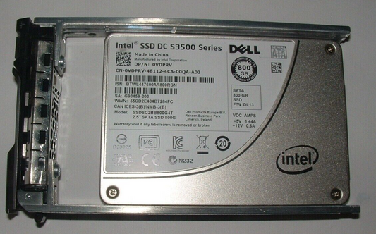 Intel SSDSC2BB800G4T S3500 Series 800GB SATA 2.5'' SSD (Dell VDPRV) with Tray