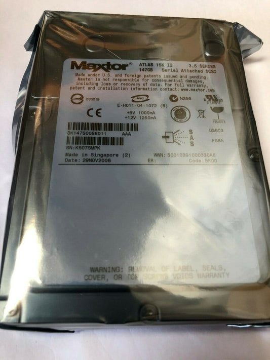 Maxtor 8K147S0 147GB Internal 15000 RPM 3.5" 15k (8K147S0) SAS Hard Drive *NEW*
