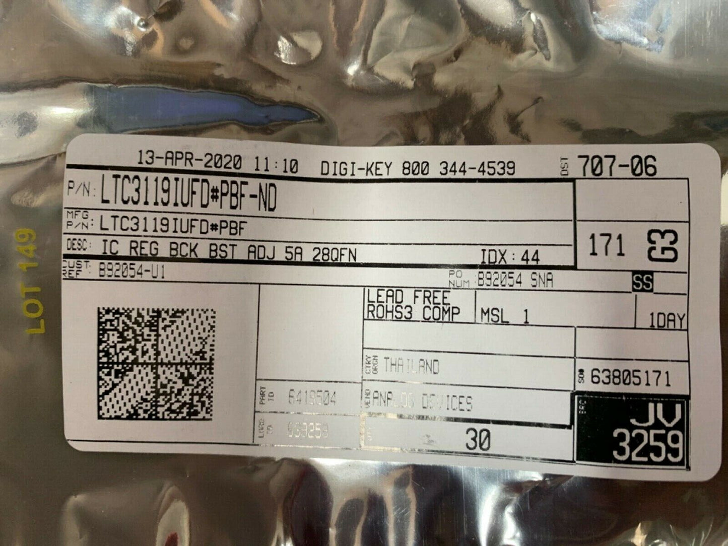 LTC3119IUFD#PBF  LINEAR Step Down Regulator for DDR Power ... [1pcs]