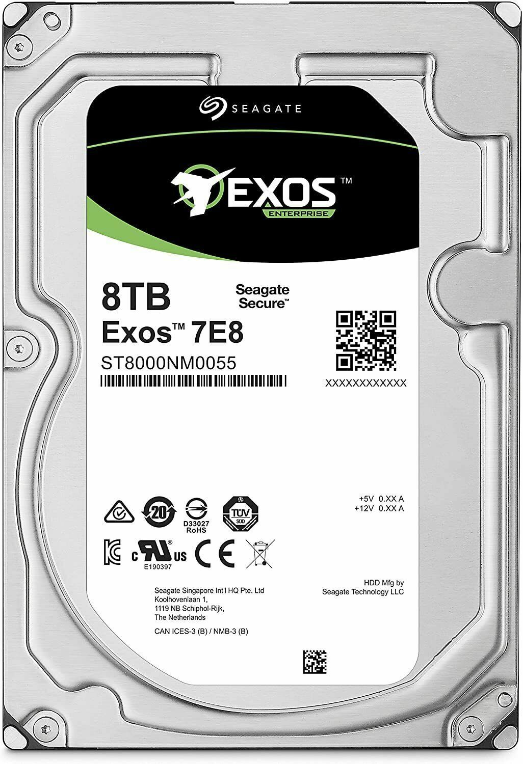 Seagate ST8000NM0055 8TB 7200RPM 256MB Cache SATA 6Gb/s 3.5" Internal Hard Drive