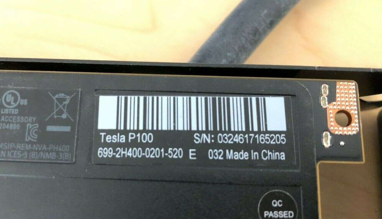 Dual NVIDIA 699-2H400-0201-520 Tesla P100 16GB GPU Accelerator Card Water Cooled
