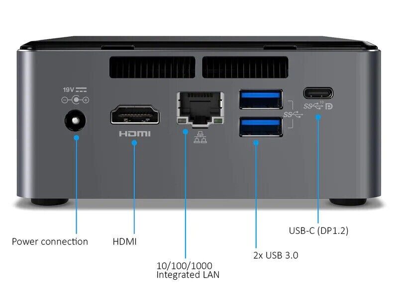 Intel NUC Micro PC i5-7260U 2.2Ghz 16GB 256gb SSD HDMI  Wifi Mini win 10 PRO