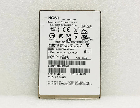 HGST HUSMH8040BSS200 400GB SAS SSD 2.5in SSD 12Gbps Solid State Drive