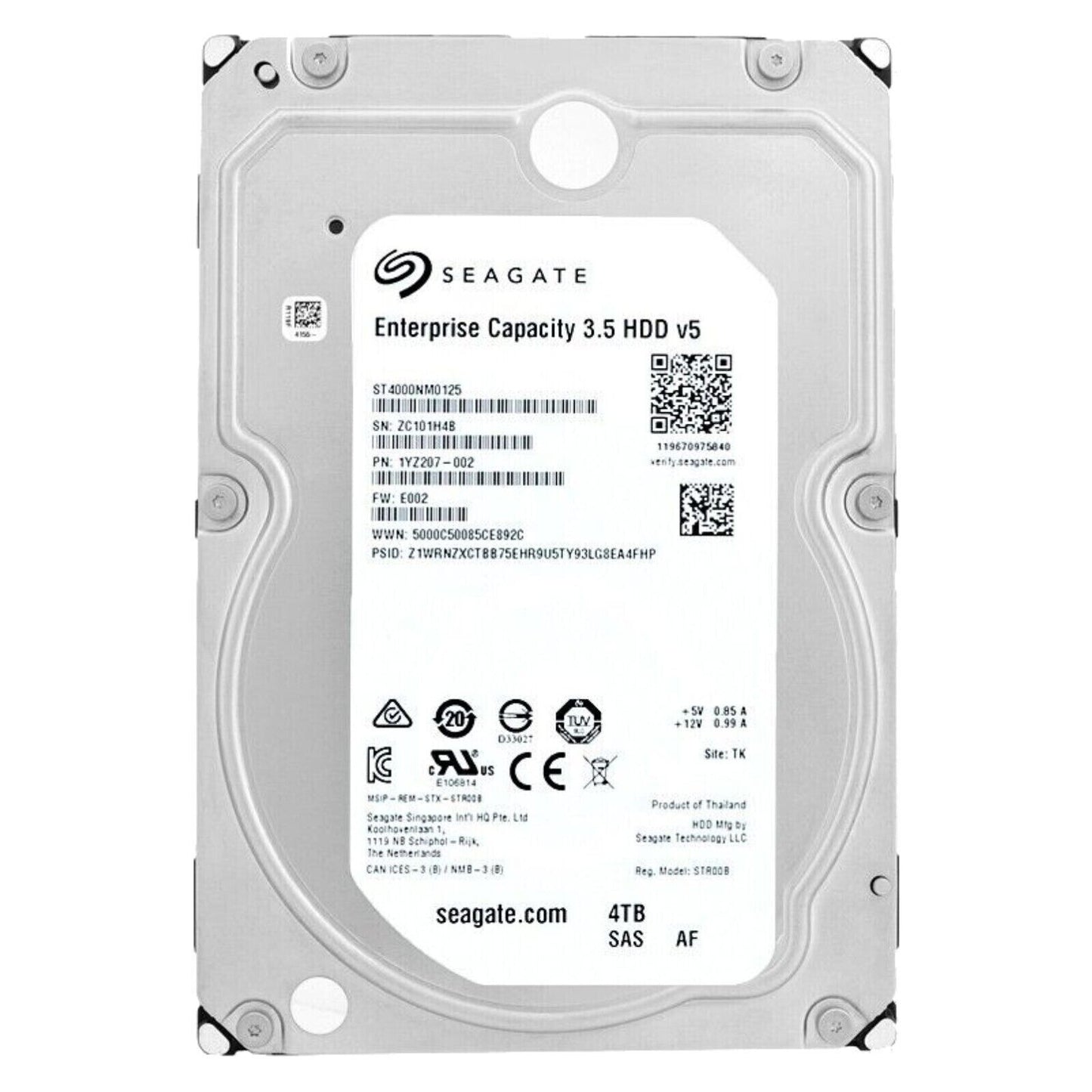 SEAGATE EXOS 4TB 7.2K 12Gb/s 3.5" 128MB Cach SAS  ST4000NM0125 HDD hard drive