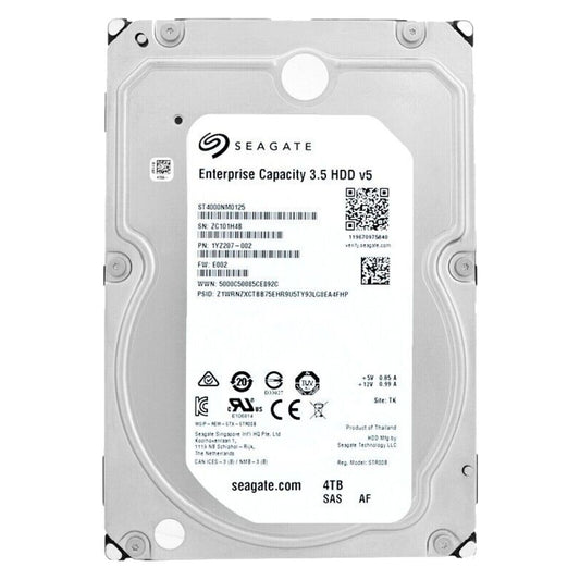 SEAGATE EXOS 4TB 7.2K 12Gb/s 3.5" 128MB Cach SAS  ST4000NM0125 HDD hard drive