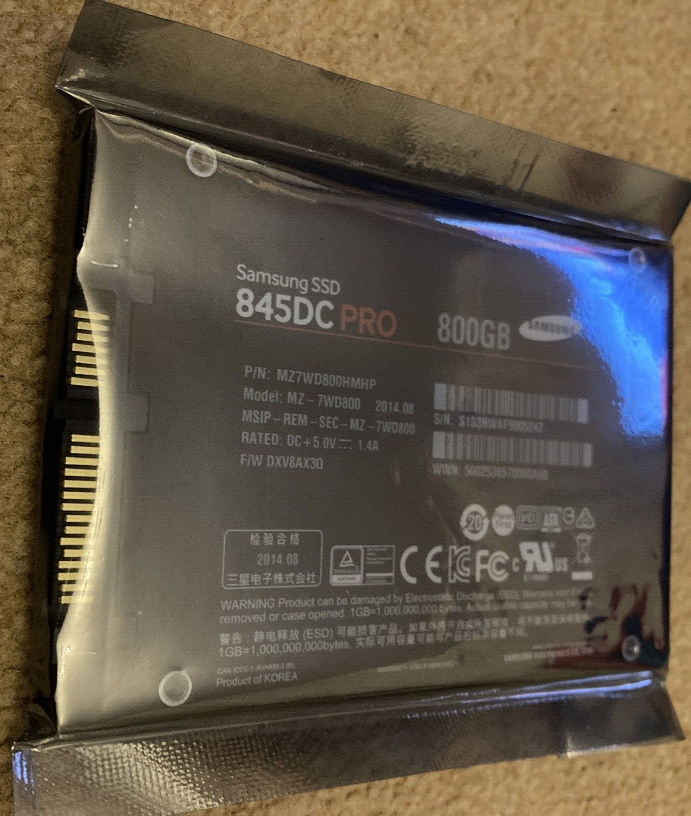 MZ-7WD800 SAMSUNG 845DC 800GB PRO MLC SATA  2.5"  SSD 512GB upgrade dell HP 1TB