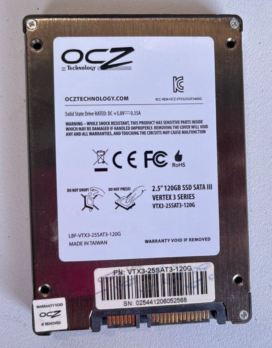 OCZ Technology 2.5" 120GB SSD SATA III Vertex 3 Series VTX3-25SAT3-120G