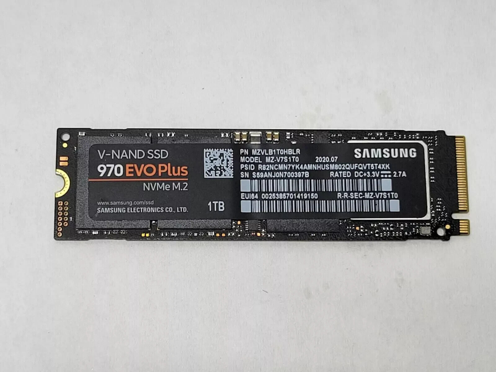 Samsung 970 EVO Plus 1TB NVMe M.2 SSD MZ-V7S1T0 MZVLB1T0HBLR