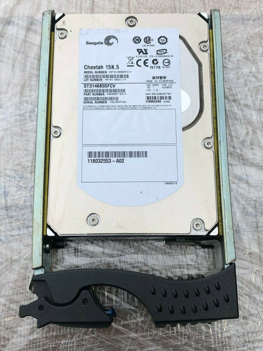 Seagate Cheetah ST3146855FCV 146GB 15K.5 3.5" Hard Drive Fiber 520 BPS 005048730