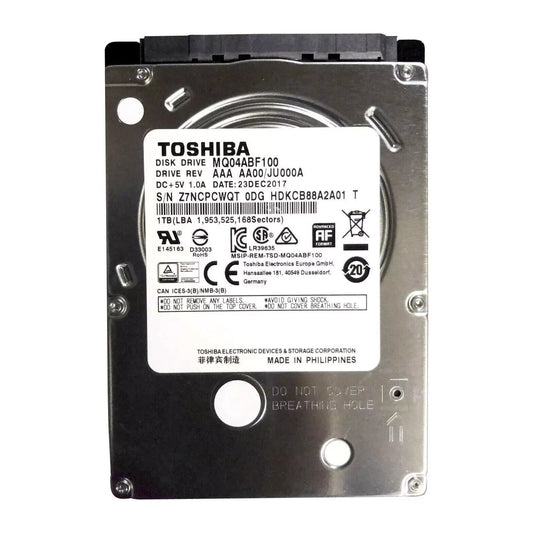 MQ04ABF100 Toshiba 1TB/1000GB 5400rpm Sata 7mm 2.5in Hard Drive 128mb laptop ps4