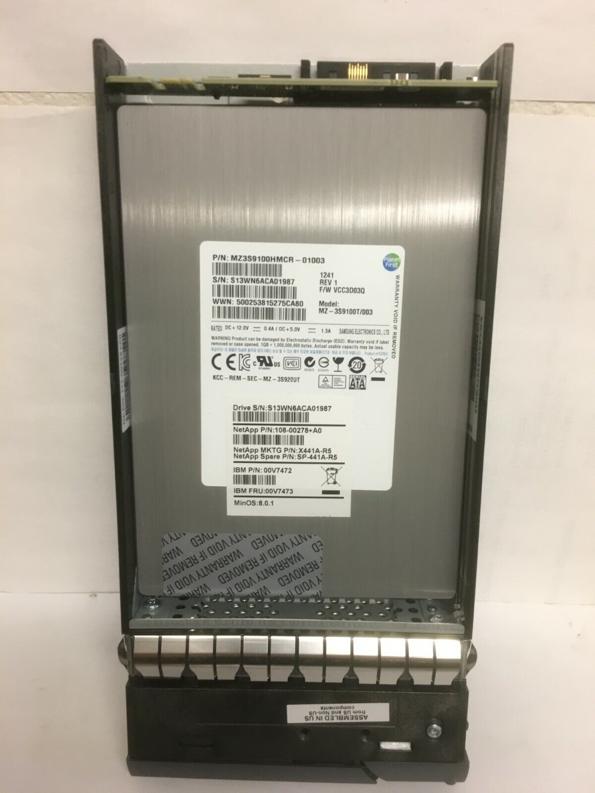 IBM 00V7473 100GB 3.5" 6Gbps SAS Solid State Drive SSD 00V7472