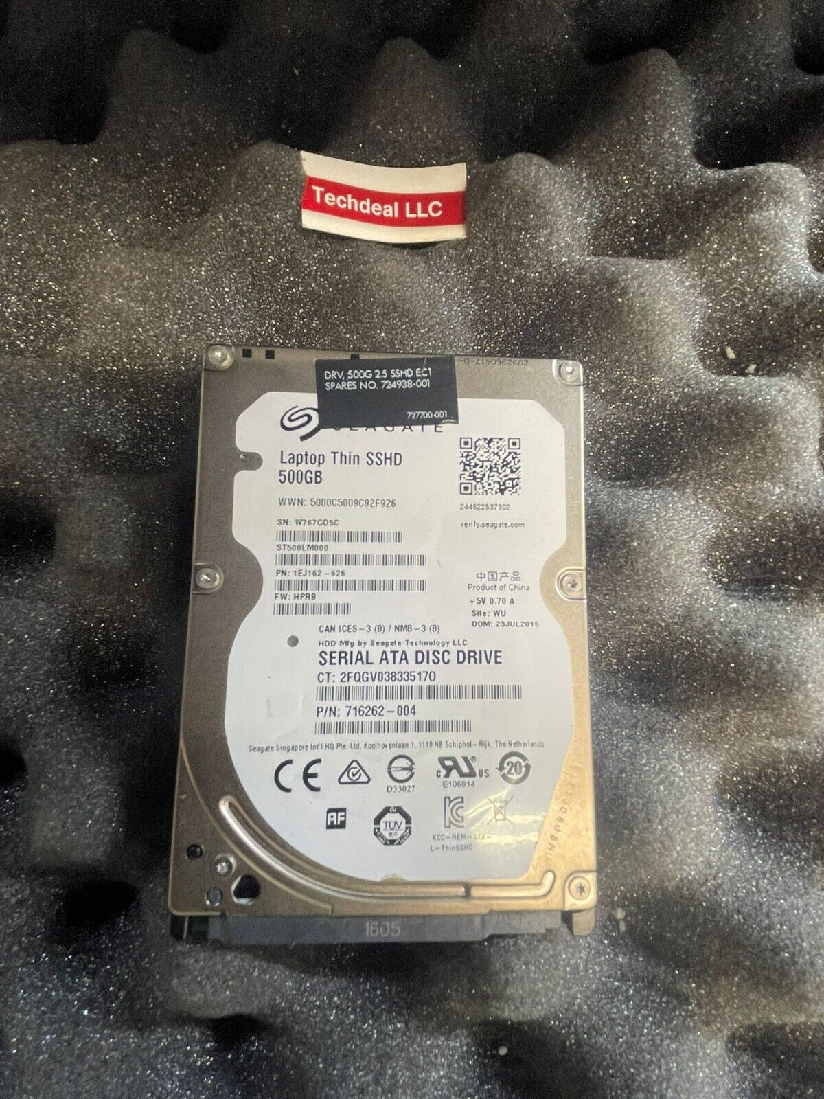 500GB Seagate Laptop Thin 7mm 2.5 SSHD Solid State Hybrid Hard Drive ST500LM000