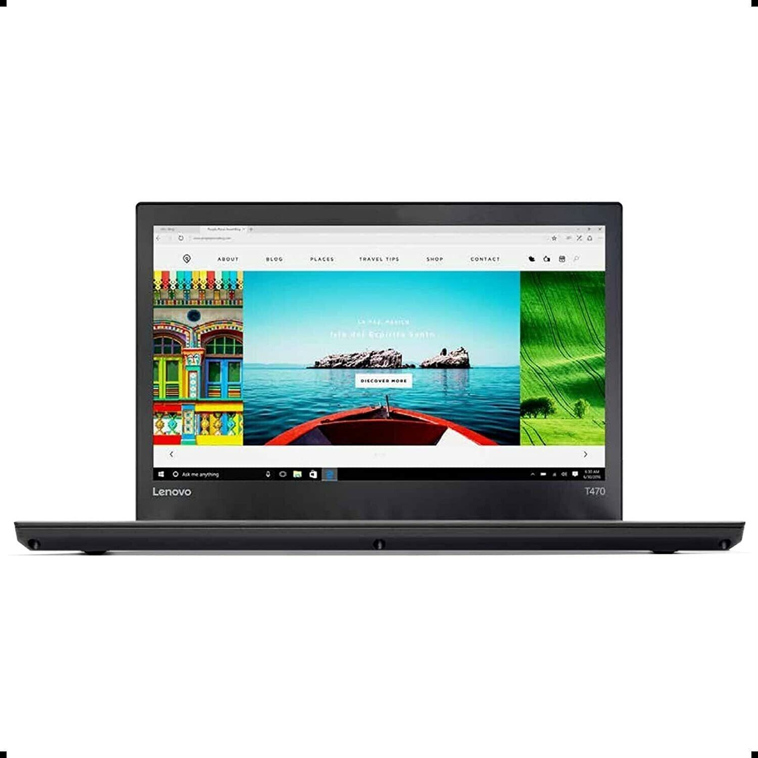 Lenovo ThinkPad T470 14' LCD i5 Laptop 16GB RAM 256GB SSD Win 10 pro Cam Wifi