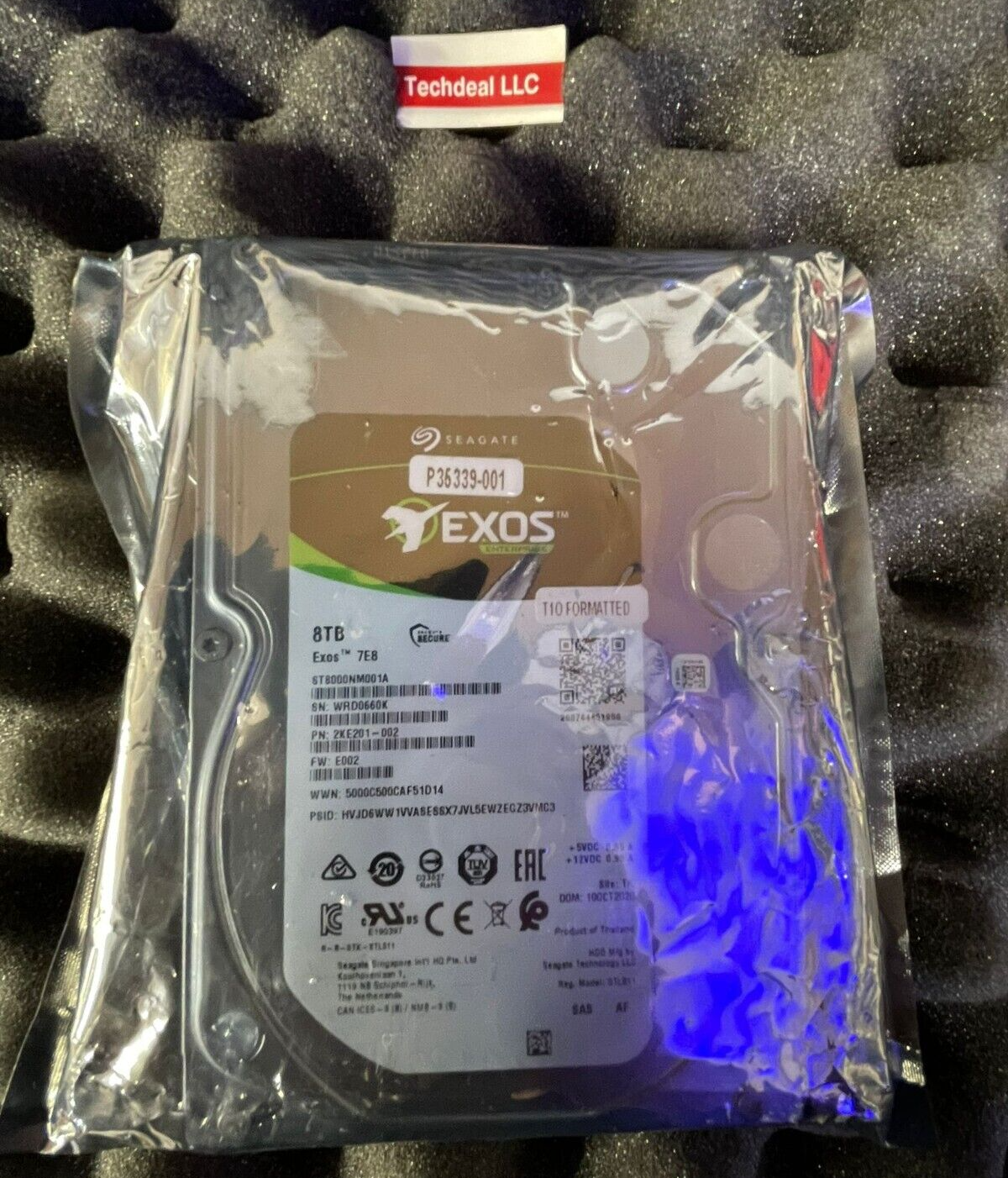 Seagate Exos 7E8 8TB 7.2K SAS 12Gbps 3.5" Hard Drive ST8000NM001A HDD