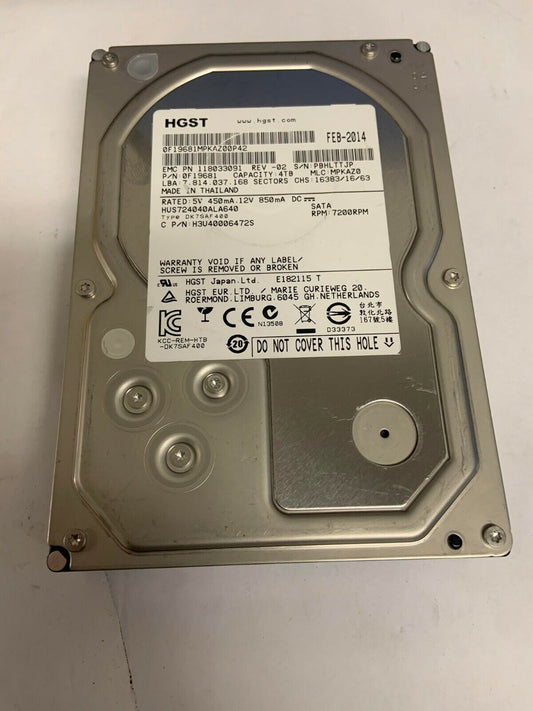 HUS724040ALA640 P/N: 0F19681 MLC: MPKAZ0 Thailand HGST 4TB