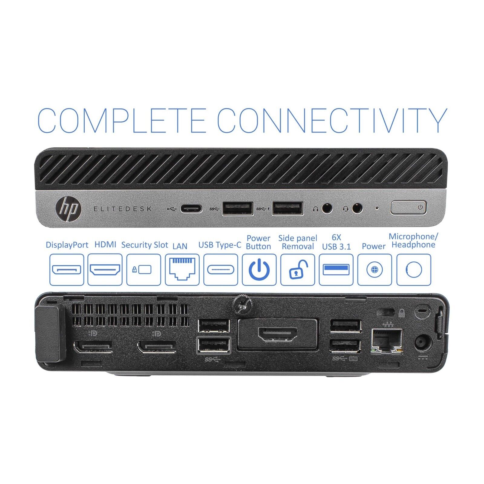 HP ELITEDESK 800 G4 i5-8500T 16GB RAM NEW 500GB SSD NVME Mini Desktop win 11 pro