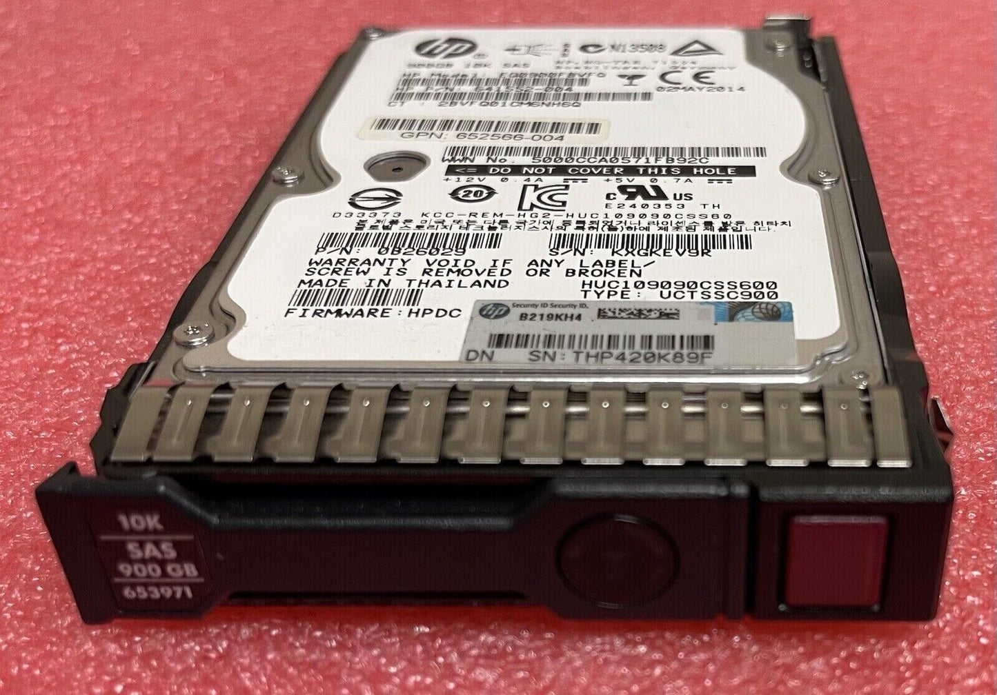 HP 900GB 10K 6G SFF SAS SC HDD HARD DRIVE 641552-004 652566-004 EH900FBVFQ