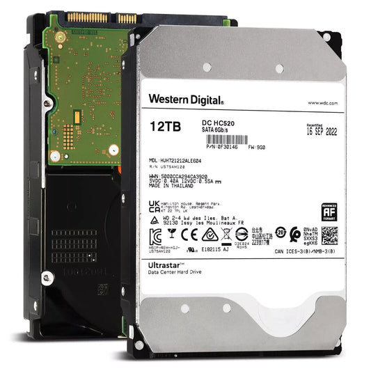 WD Ultrastar DC HC520 12TB SATA 3.5" Enterprise HDD — HUH721212ALE604 (0F30146)
