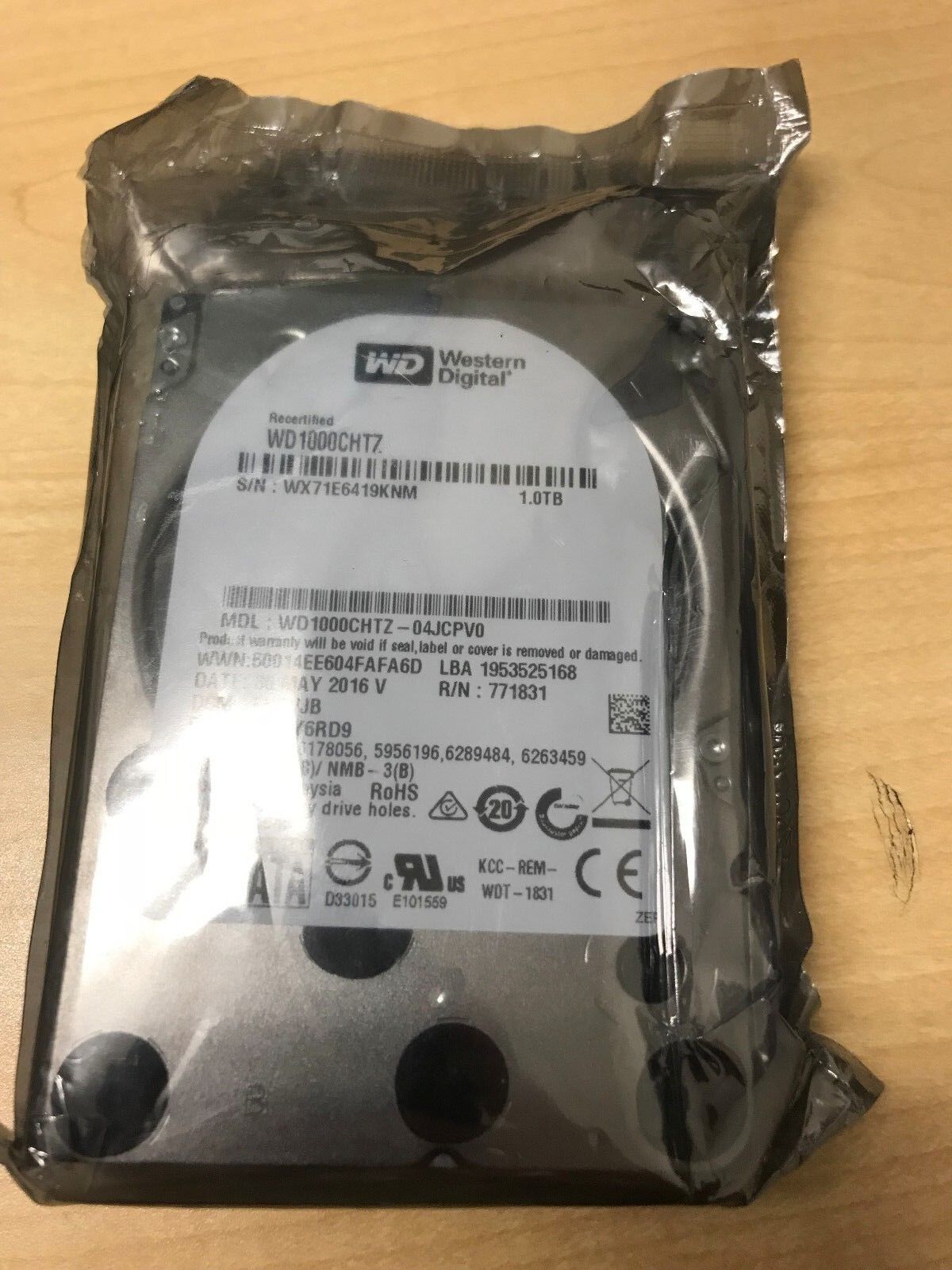 Western Digital WD WD1000CHTZ 1TB Velociraptor SATA 10K RPM SFF 2.5" HDD TESTED