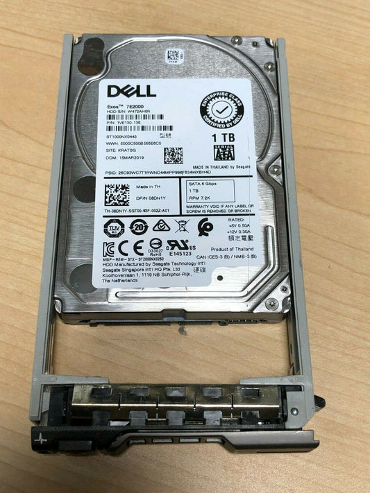Dell 8DN1Y / Seagate ST1000NX0443 1VE130-136 1TB 2.5" SATA HD