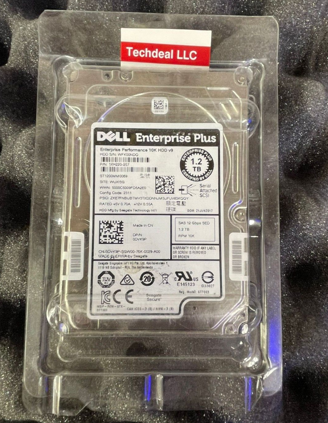 0DVK9P Dell 1.2TB 10000RPM SAS 12Gb/s 2.5-in Hard Drive 10K