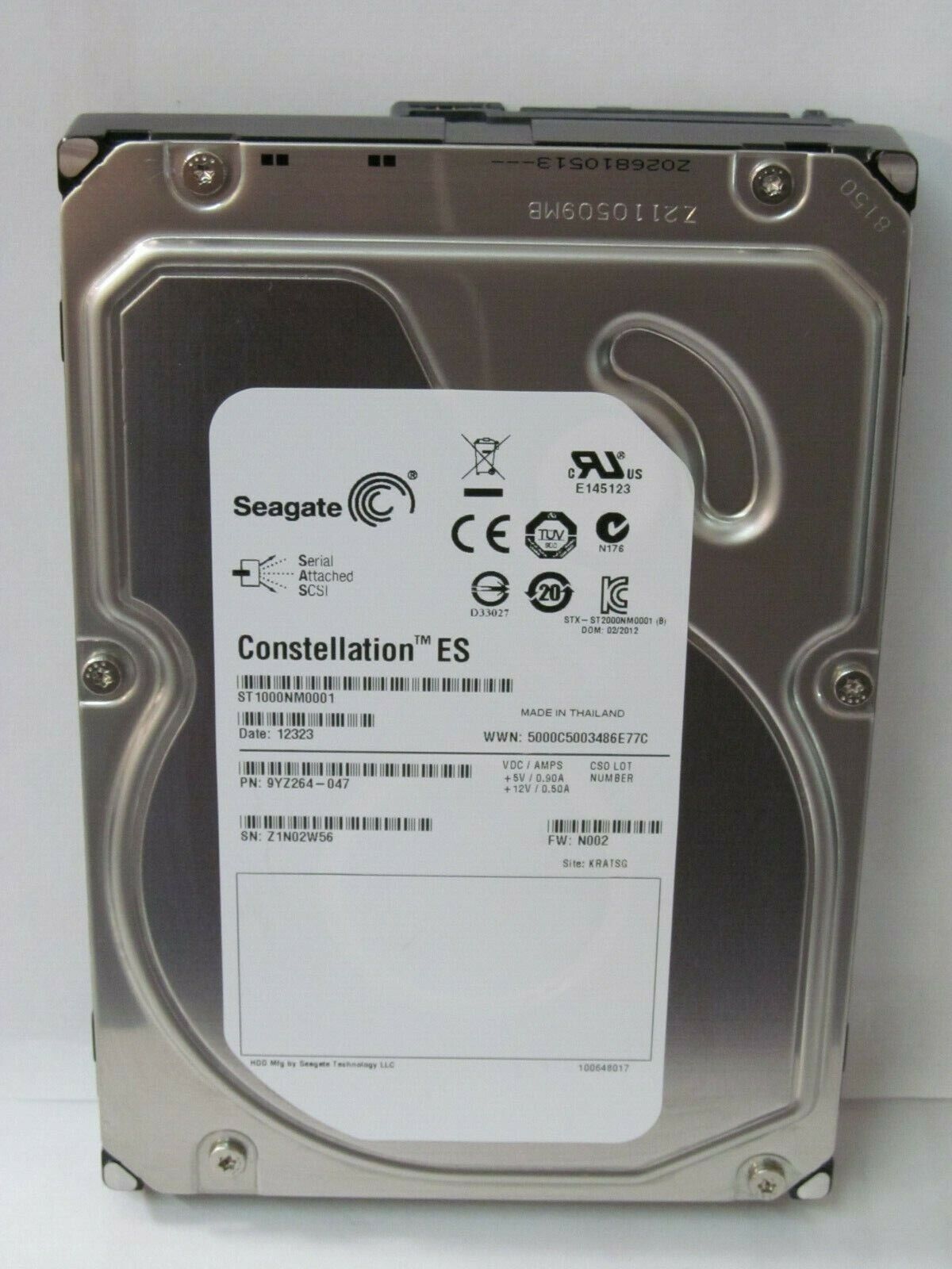Seagate ST1000NM0001 1TB 7.2K SAS 6.0 Gbps 3.5 64MB ES HDD 512Bp/s DELL HP 0002