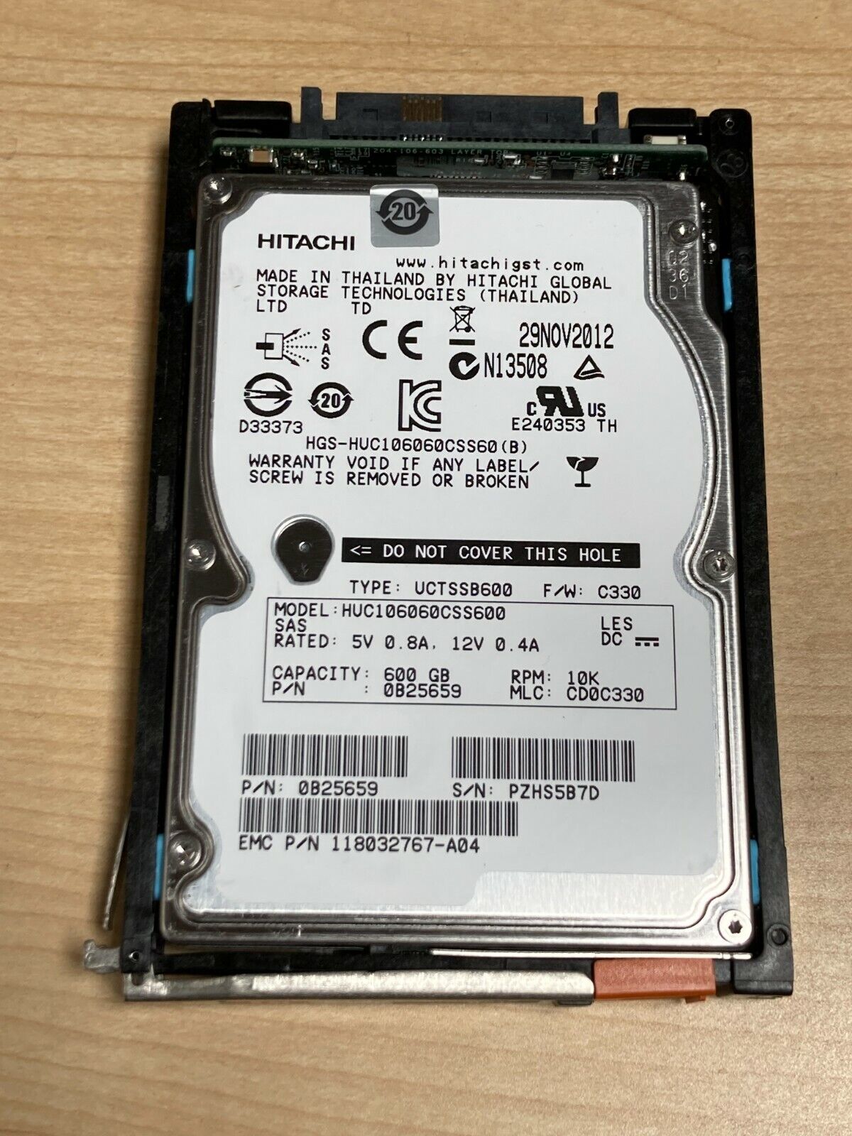 005049250 EMC 600gb 10k SAS drive 2.5" 6Gbps VNX; VX-2S10-600, V3-2S10-600