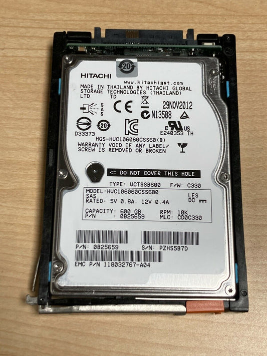 005049250 EMC 600gb 10k SAS drive 2.5" 6Gbps VNX; VX-2S10-600, V3-2S10-600