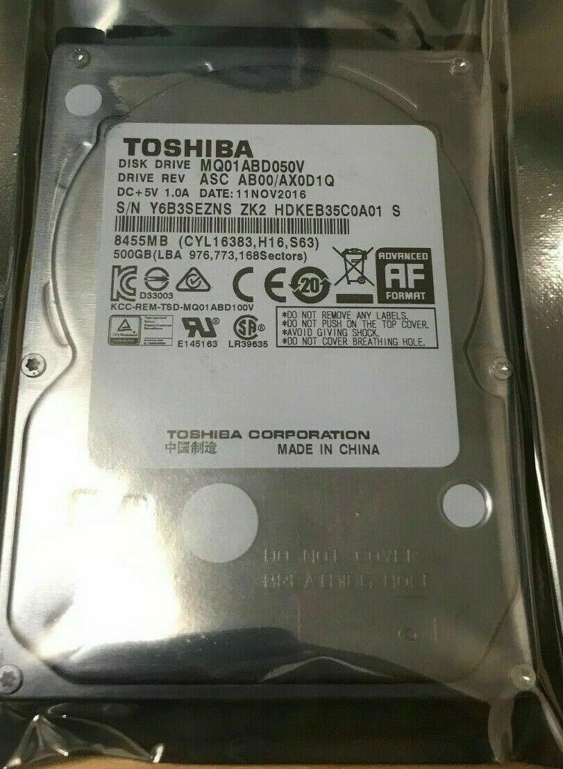 2.5" 500GB TOSHIBA SATA MQ01ABD050V Hard Drive  Digital Video Recorders (DVR) AF